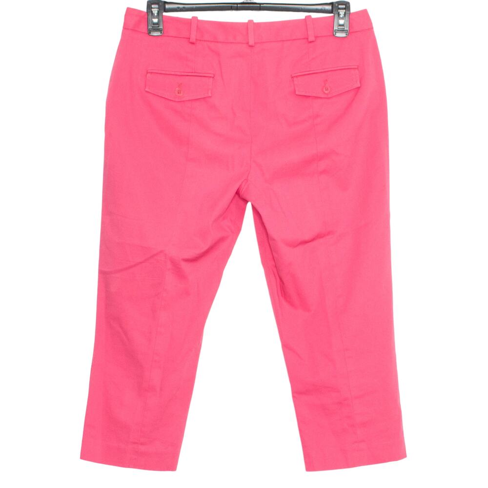 Talbots Womens Pants Signature Cropped Flap Pocket Career Barbie Pink Size 8 FZ - Picture 5 of 5